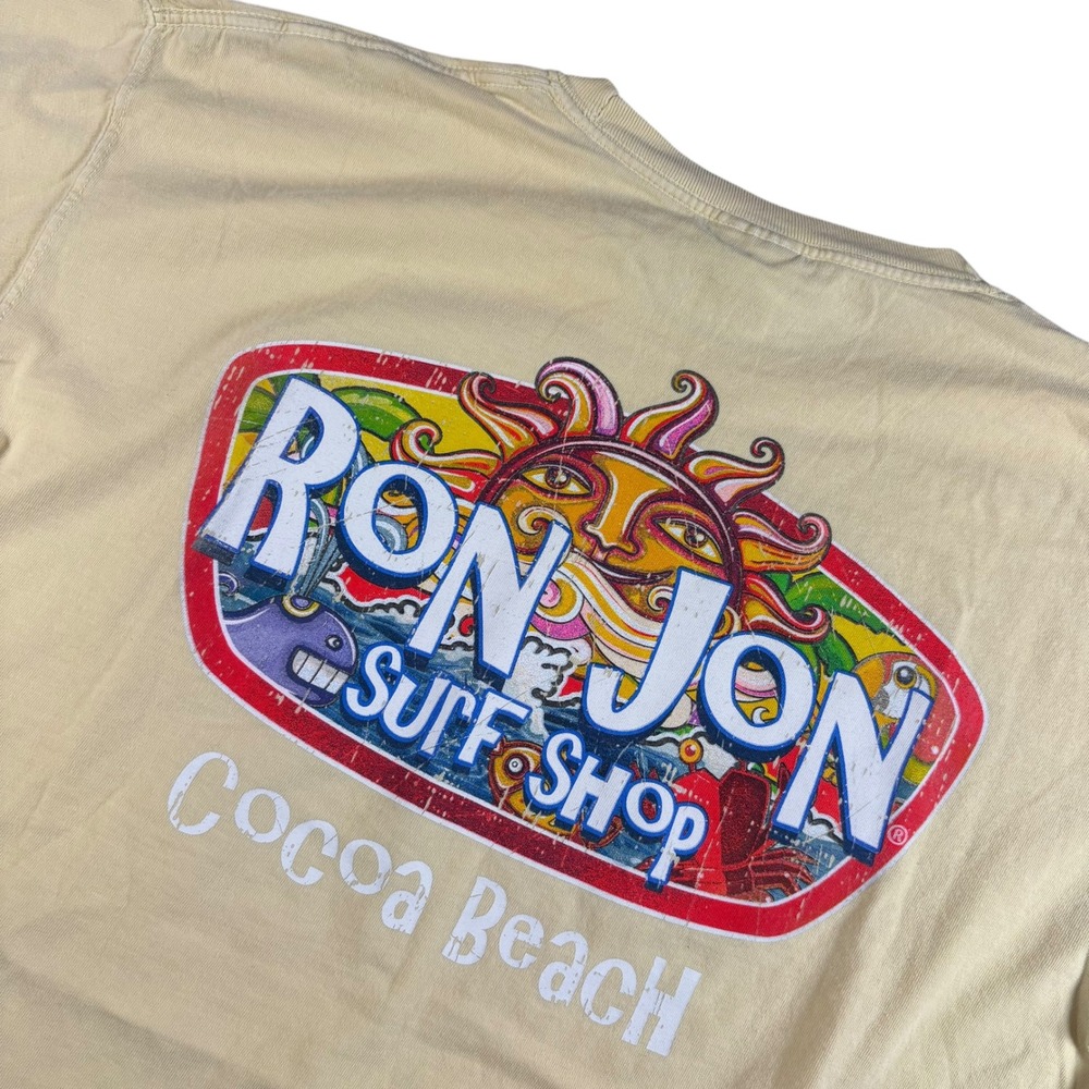 Ron Jon Surf Shop T Shirt Mens L Cocoa Beach Graphic Surfwear Beachy Coastal